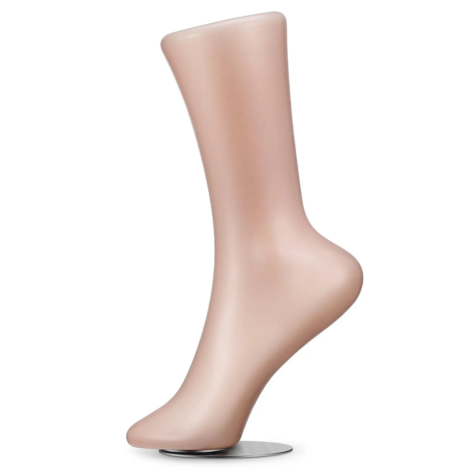 1Pc Female Foot Mannequin Realistic Shape Magnetic Bottom Adult Shoes Support Sock Display Holder Plastic Model Photo Shoots