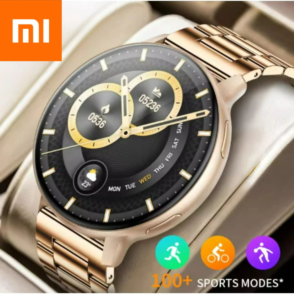 

Xiaomi Bluetooth Call Смарт-часы Женские стальные часы с индивидуальным циферблатом Мужские спортивные фитнес-трекер Сердечный ритм Смарт-часы для Android