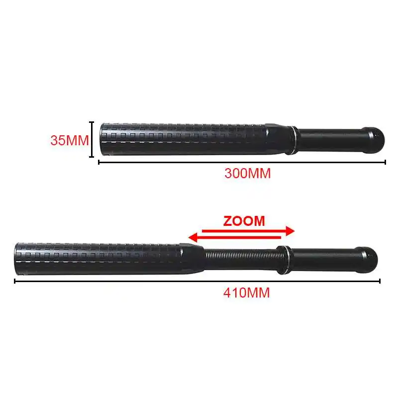 Baseball Bat Tactical LED Flashlight Waterproof Baton Aluminum Alloy Zoomable Torch for Emergency Self Defense Outdoor Lighting