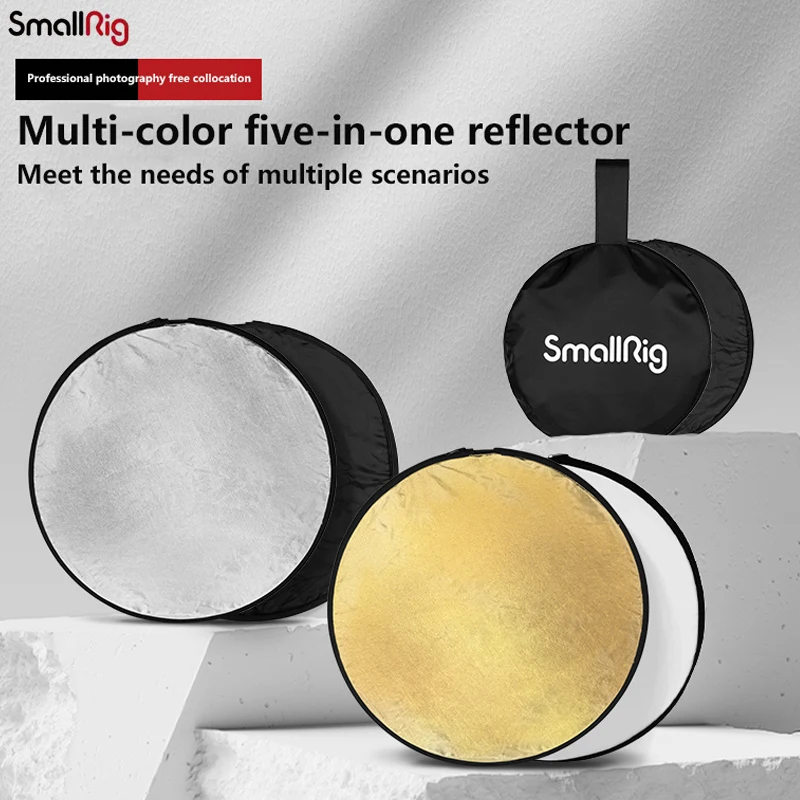 

SmallRig Reflector Disc 5 in 1 Reflective Discs Photography Studio Photo Oval Collapsible Light Reflector Handhold Photo Studio