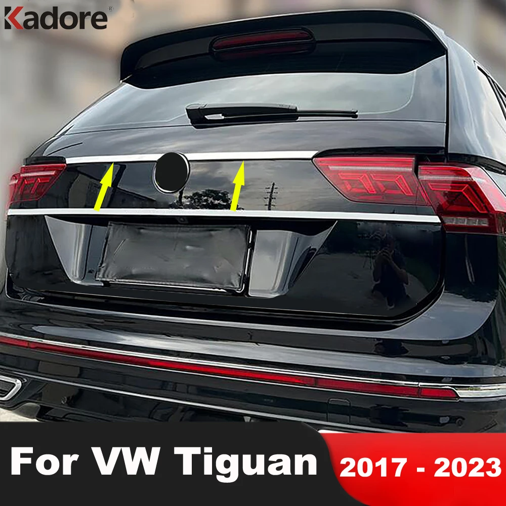 

Rear Trunk Lid Cover Trim For Volkswagen VW Tiguan 2017-2021 2022 2023 Steel Car Tailgate Molding Strip Exterior Accessories