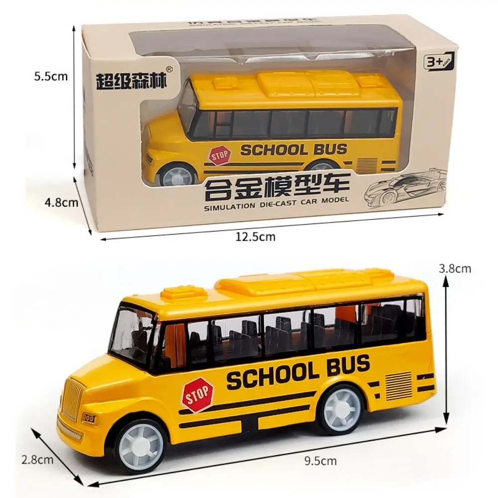 Bus Shape Bus Model Extended Bus Toys Pull Back Vehicle Model High Imitation Bus Shape Ornaments High Quality Kids Gift Hobbies