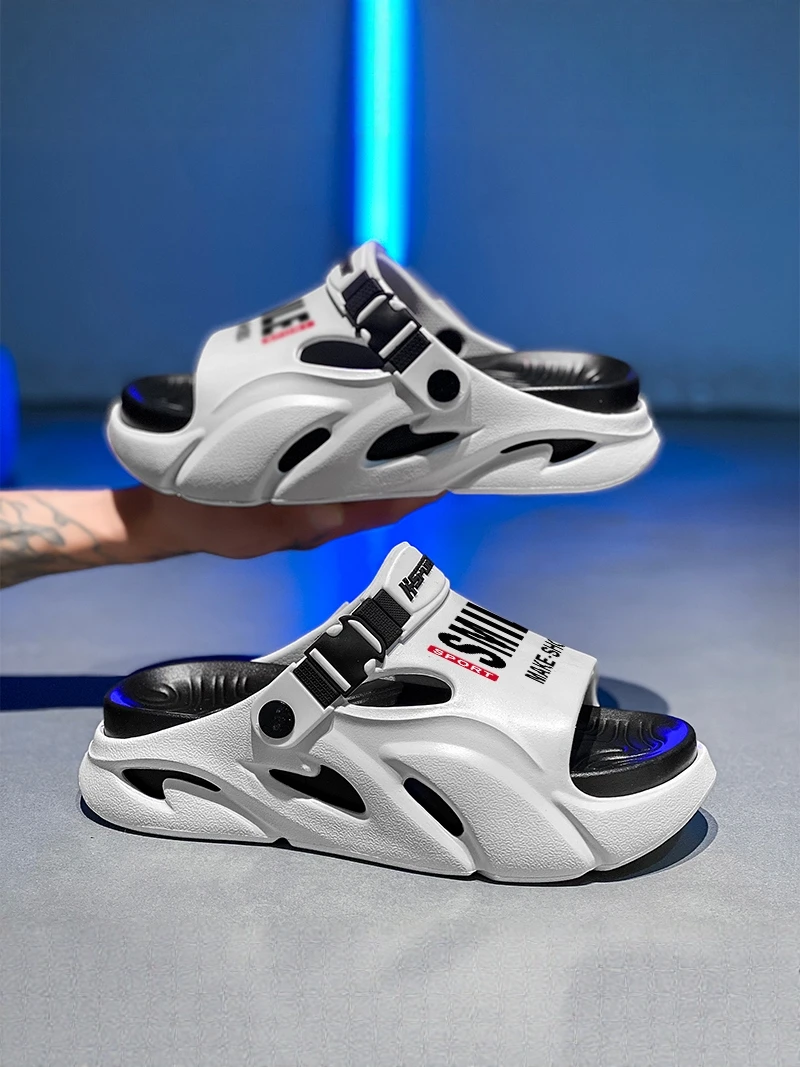 Men's Summer Anti-Slip Outdoor Sports Beach Sandals Comfortable Driving Two-Use Youthful Feeling under the Sun Beach Slippers