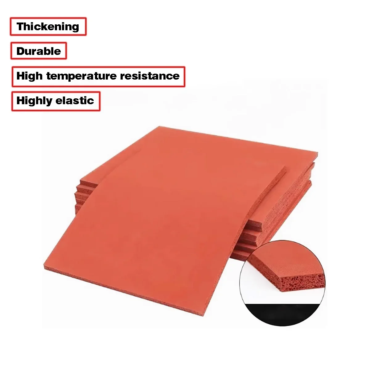 Red Silicone Foam Mat Laminating Machine Soft Sponge Foam Pressing Board High Temperature Resistant Pads