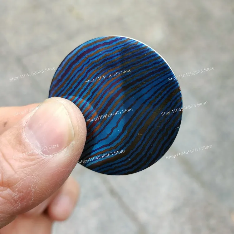 Euler plate plus titanium alloy, titanium coin, student boy DIY decompression technology, rotary gyro coin, balance force toy
