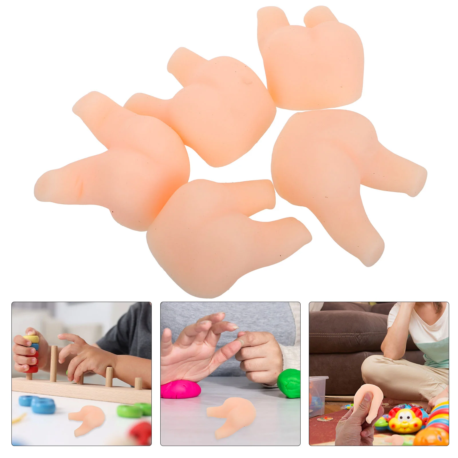 5 Pcs Happy Pinching Mini Compact Stretchy Funny Toddler Sensory Child