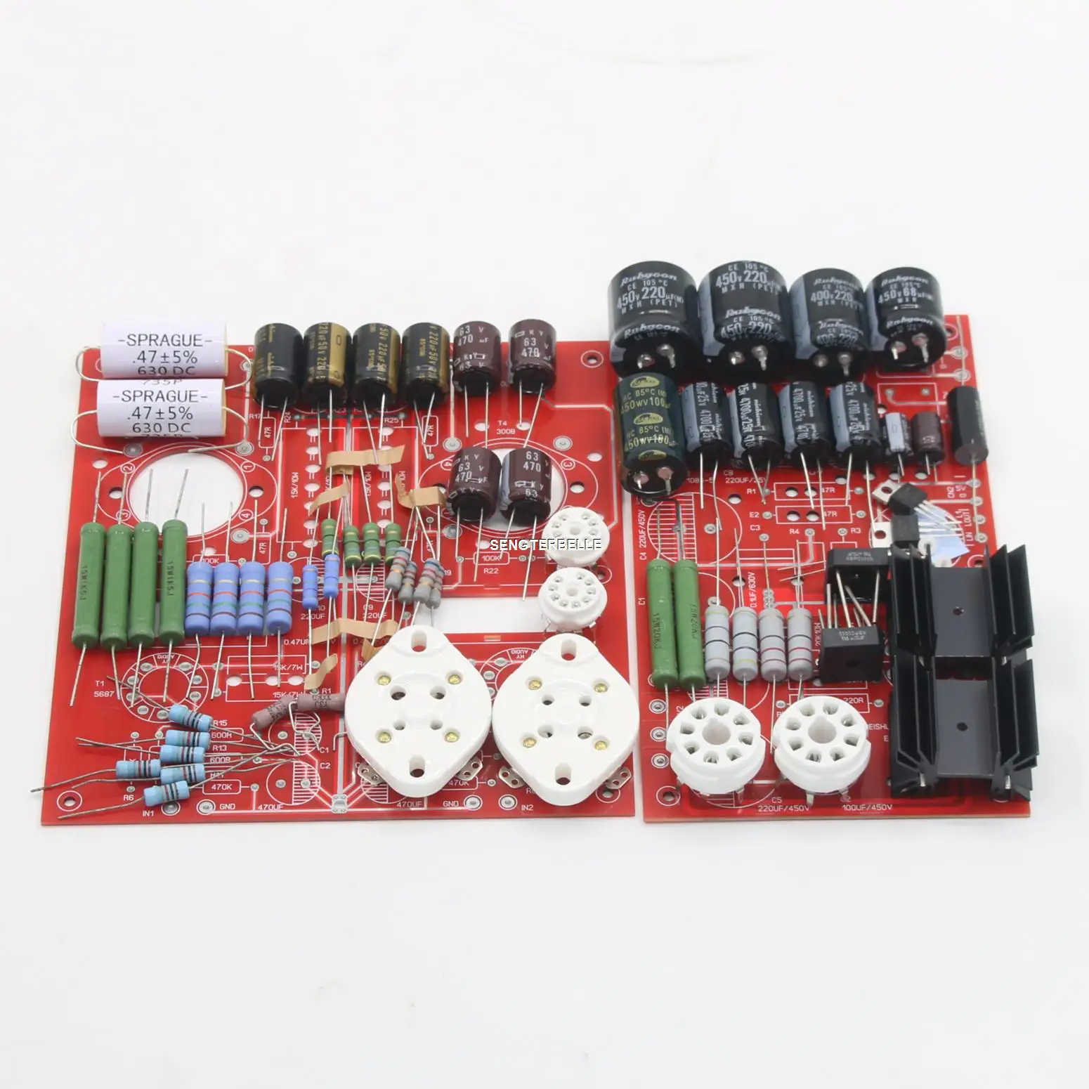 HiFi 300B Amp Single-Ended Tube Stereo Power Amplifier Board Kit + Power Supply Board Kit