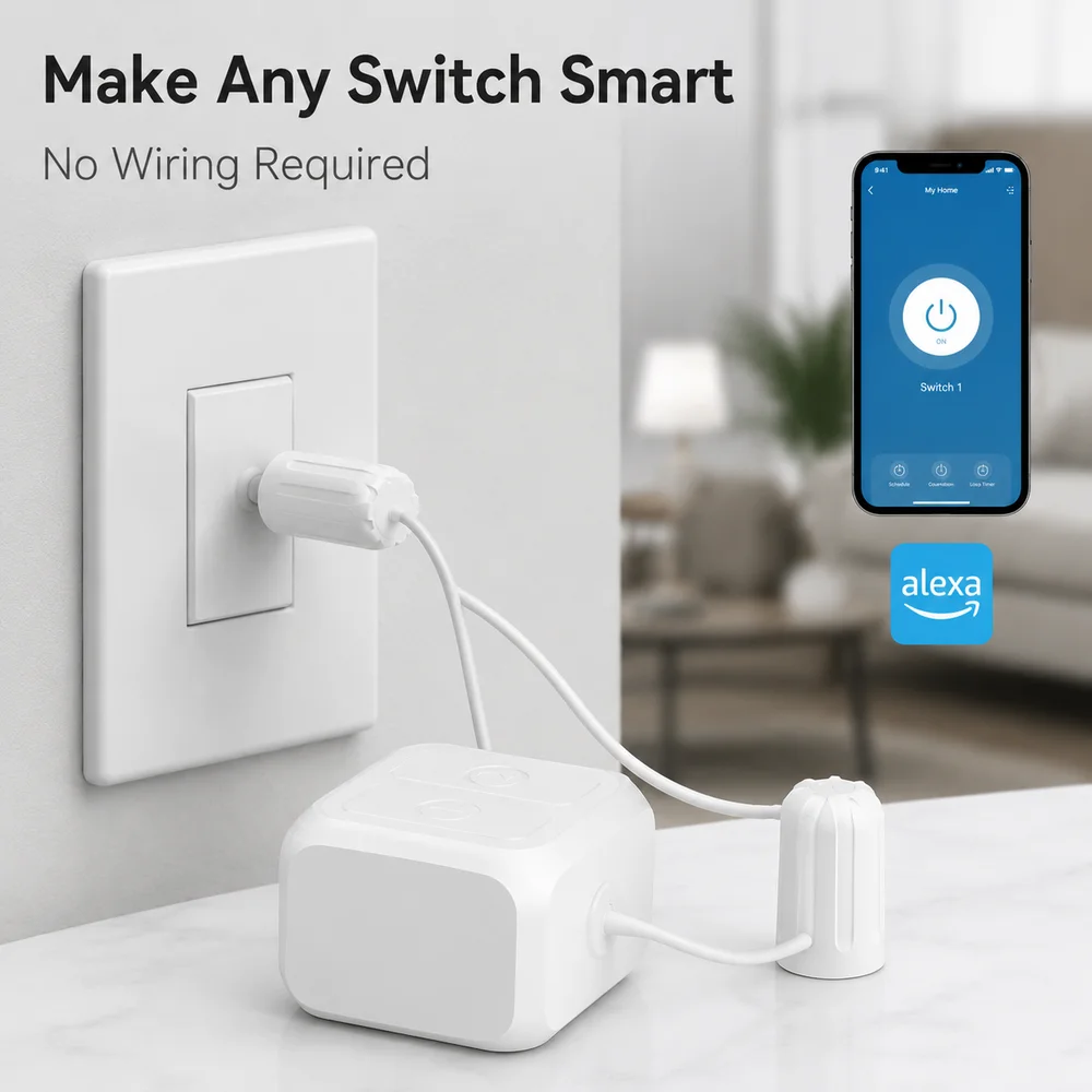 Works with Tuya Bluetooth Fingerbot Rechargeable Smart Button Touch Screens Lights Appliances for Smart Life APP Home Automation