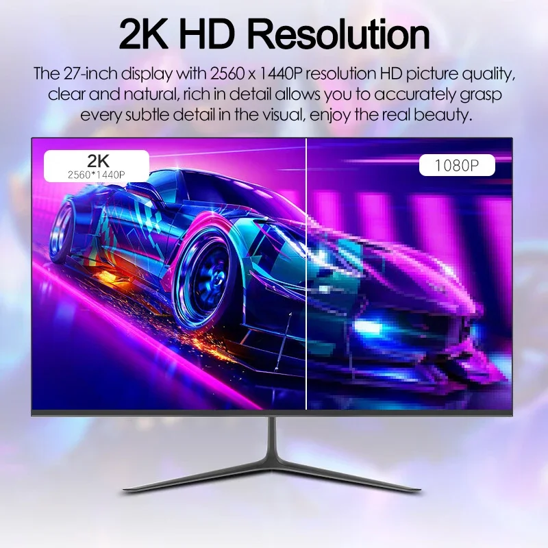 Imagem -02 - Monitor de Computador para Jogos Sync Tela Reta Curva Ips va Hdmi dp 2k 165hz 2560x1440 Hdr 100 Srgb 1ms 27