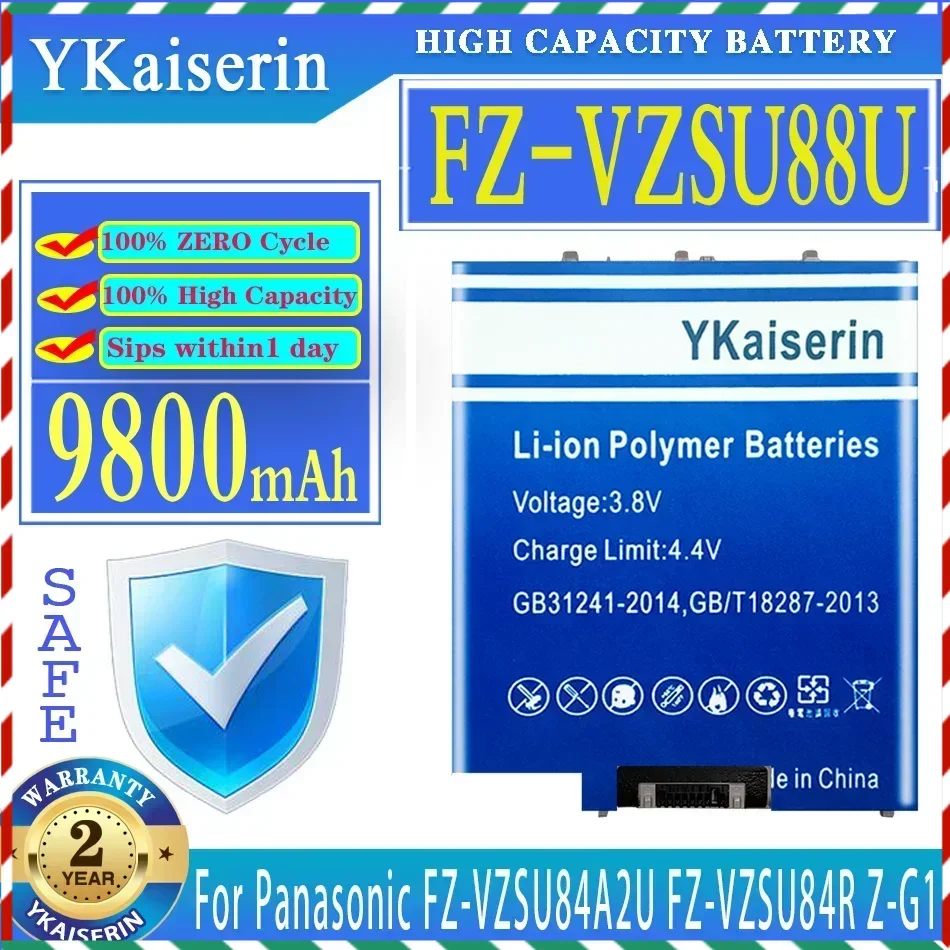 

Сменный аккумулятор ykaisсеребрин 9800 мАч FZVZSU88U для Panasonic FZ-G1 FZ-VZSU84A2U FZ-VZSU84R FZ-VZSU84U