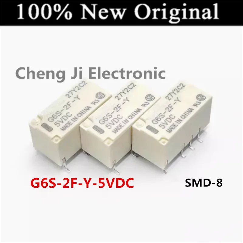 5-10PCS/Lot G6S-2F-Y-5VDC Relay G6S-2F-Y-5VDC Two group conversion 2A 8-pin plastic sealed type