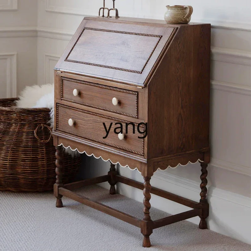 

LZRT Living Room Bedroom Vintage Flip-Top Entryway Cabinet Storage Cabinet