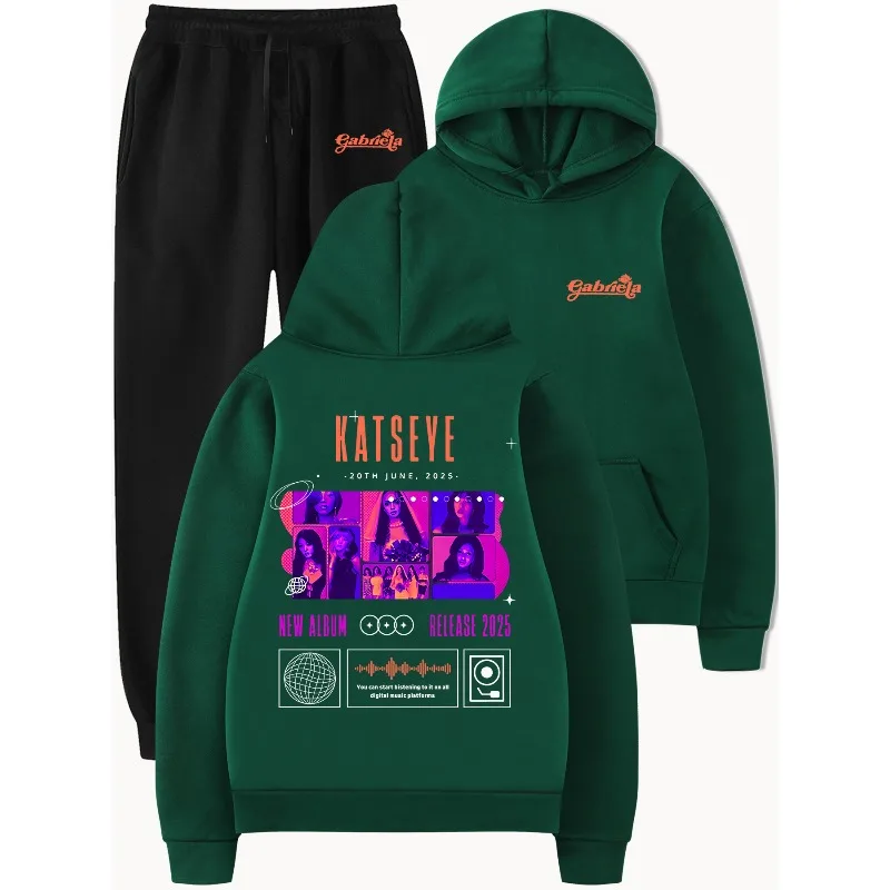 Картина 3: Женская группа с песнями, альбом 2023, мужская осенне-зимняя толстовка с 3D принтом и брюки, комплект из двух предметов, модная художественная одежда