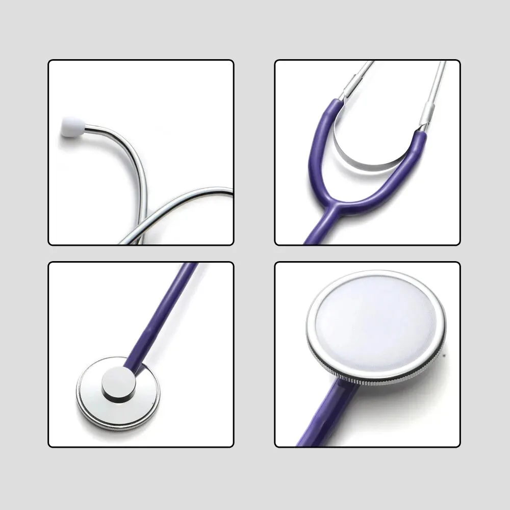 Household Stethoscope Portable Single Head Stethoscope Learning Equipment Medical Student Vet Nurse Device