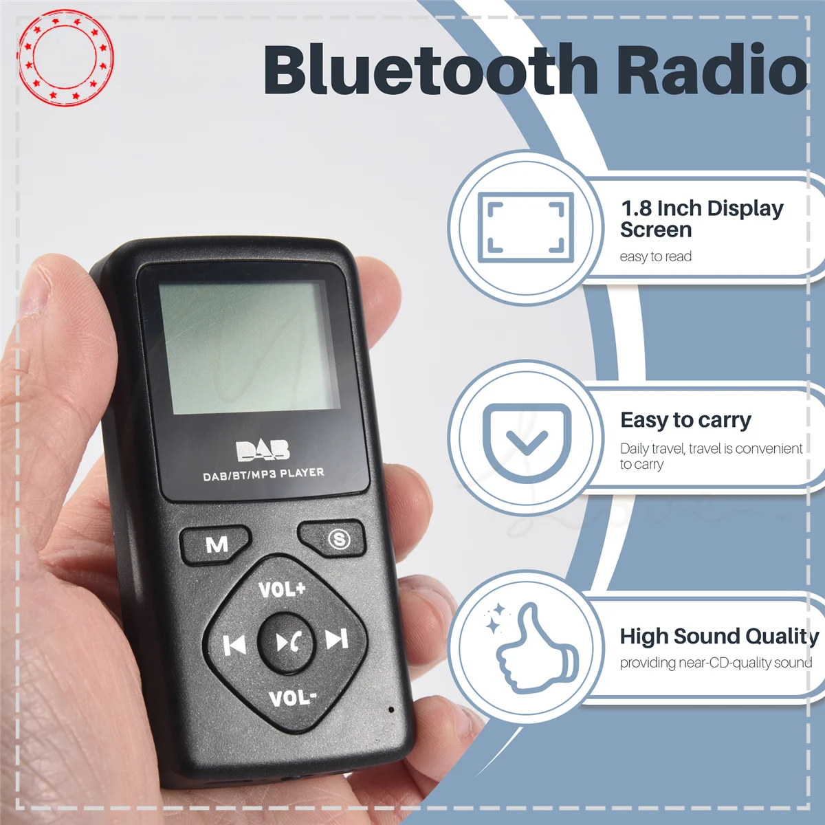 

Лучшее качество DAB/DAB цифровое радио Bluetooth 4.0 персональный карманный FM мини портативный радио наушники MP3 Micro-USB для дома