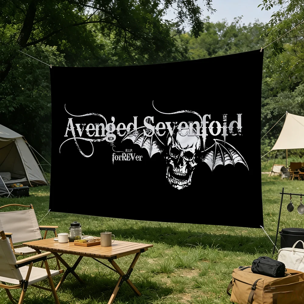 Band A-Avenged S-Sevenfold flag Advertising Banner for Camping Decoration Outdoor & Garage Wall Hanging Decorations