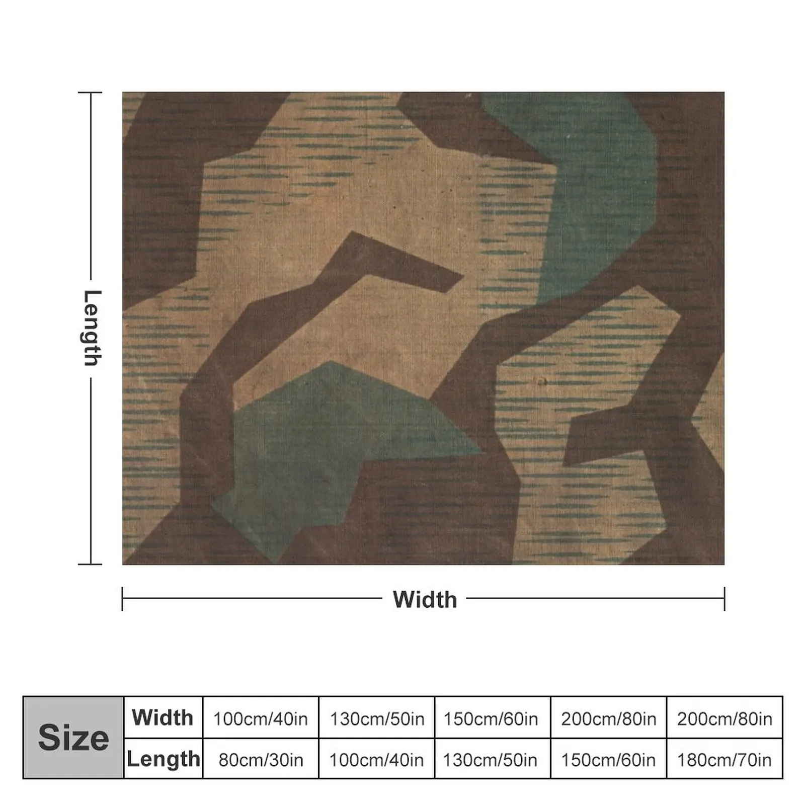 Splintertarn German ww2 camouflage (Version 2) Throw Blanket Flannel Warm Thins For Sofa Thin Blankets