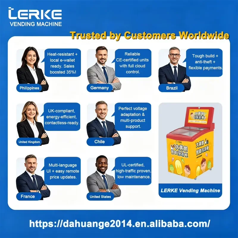 CE Certificate Custom Outdoor Commercial Frozen Vending Machine with SDK Function 24 Hours Automatic for Frozen Fruit & Ice