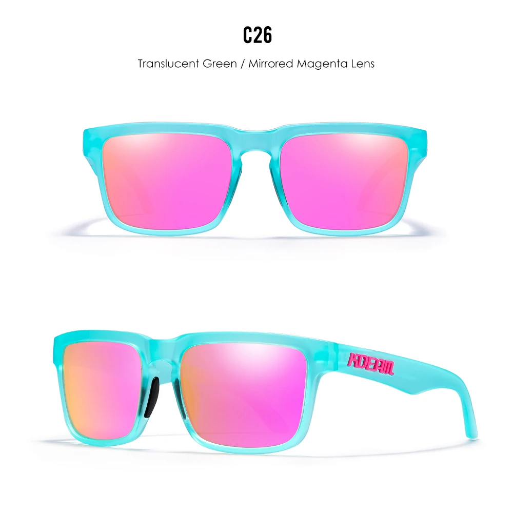 KDEAM Polarisierte Sonnenbrille für Herren, Angeln, Lebensstile, verspiegelte, farbblockierende Sonnenbrille, Damen-Legende, quadratische Sonnenbrille mit Box – Detail 8