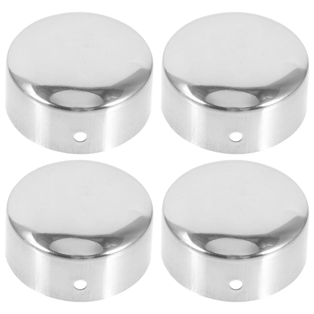 4 Pcs Stair Railing End Caps Handrail Tube Accessories Plugs for Stairs Deck Post