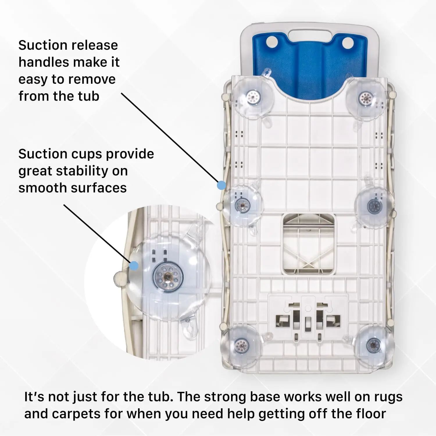 Silla elevadora de baño reclinable con batería |   Asientos de seguridad para baño y ducha para personas mayores y discapacitados |   53 °   Respaldo |   Capacidad de 300 lb