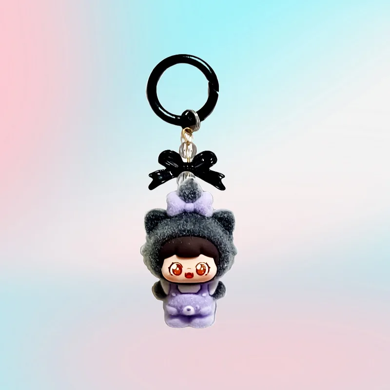 LLavero de peluche para bebé, colgante con lazo, colgante para decoración de teléfono móvil, llavero con dijes, decoración para mochila de coche, regalo