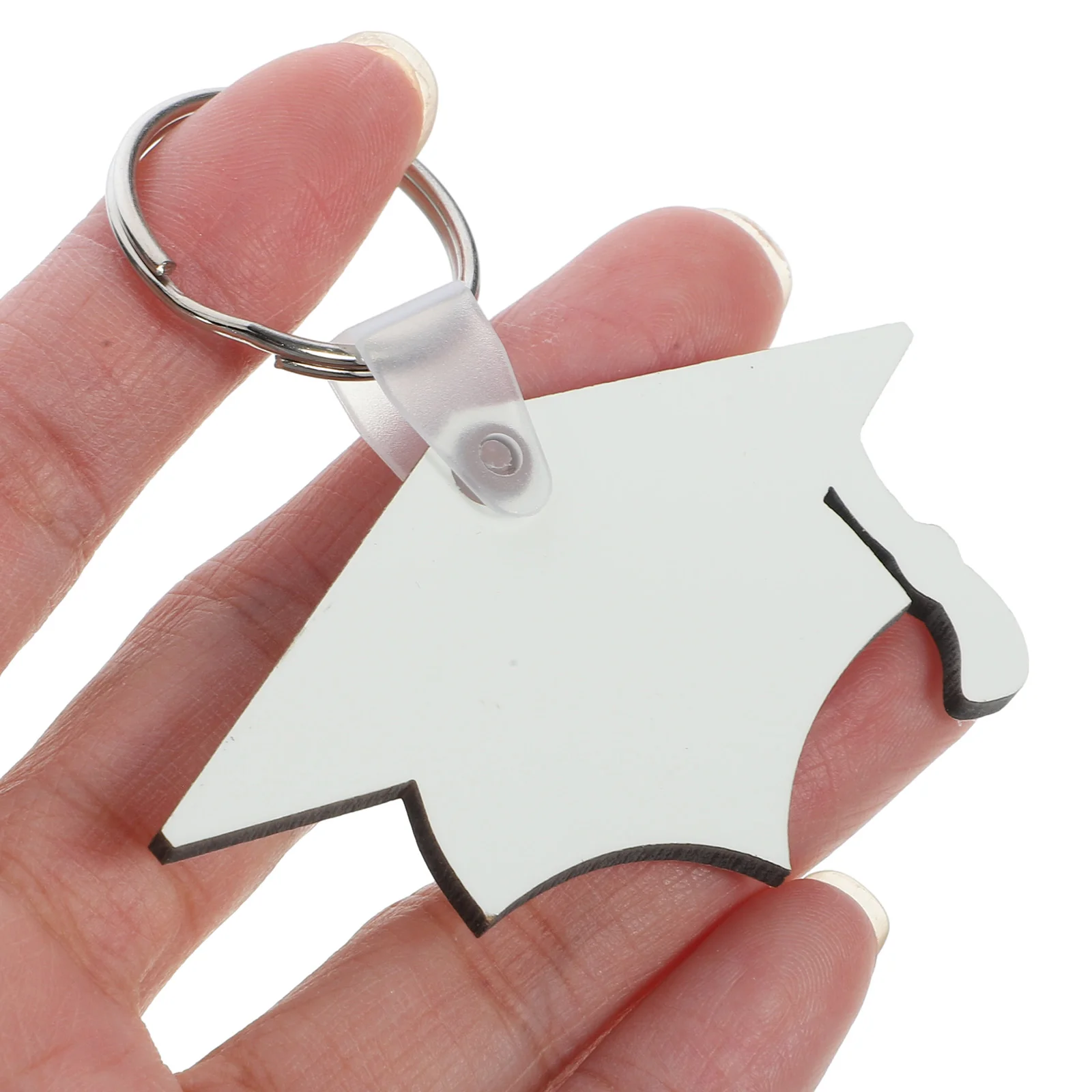 8 Pcs Graduation Cap Keychain Double Sided Pendant Sublimation Grad Hat nament Lightweight Safe Material Excellent
