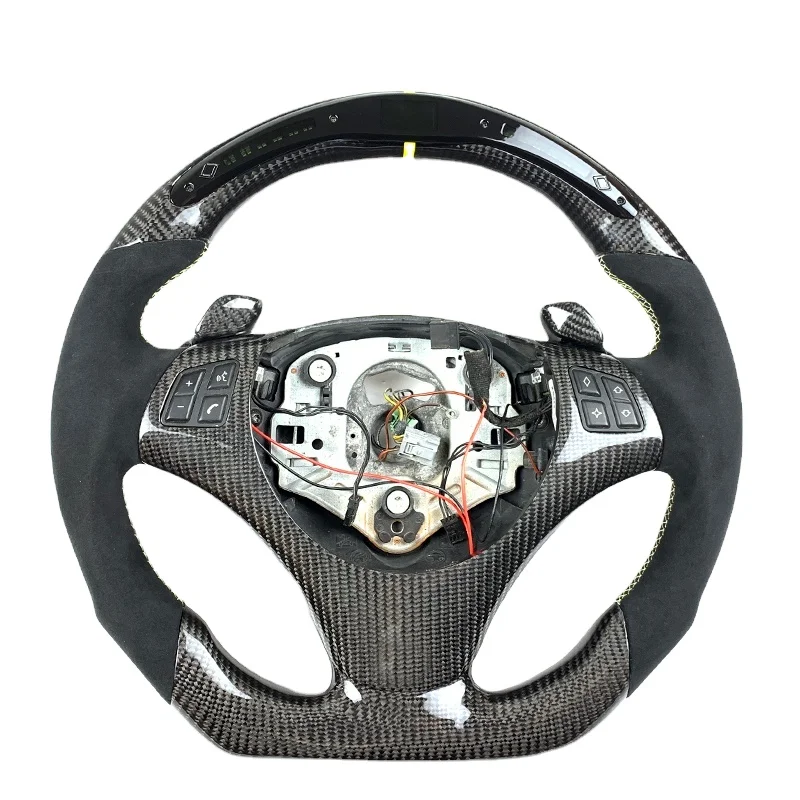 Automobile interior accessories carbon fiber flat bottom steering wheel For BMW 3 series E90 E92 M3