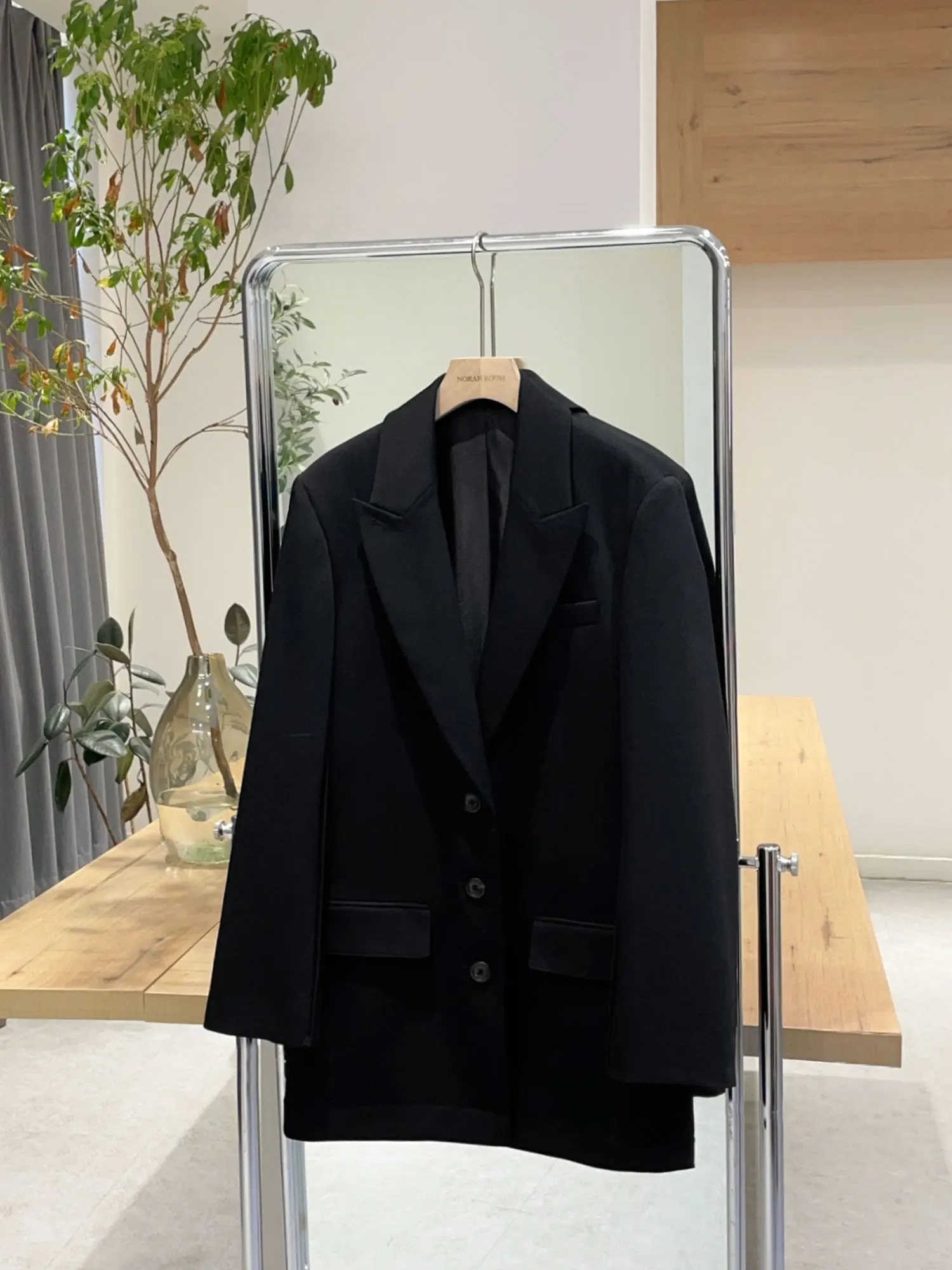 Nok Xiaola 정통 브랜드 MK 싱글 버튼 슈트 Jaet Spring 2025 Commute Sle 스트레이트 컷 캐주얼 롱 Sve