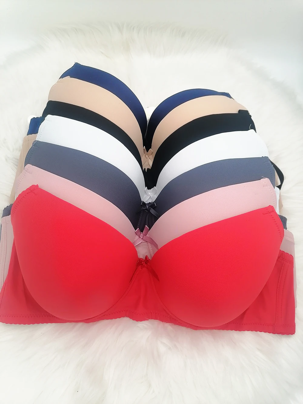 Solid F G Cup Bra Top Plus Size 105F 105G 110F 110G 115F 115G 120F 120G Bras for Women Push Up Underwire Cotton BH B01 Soft BHS image 2