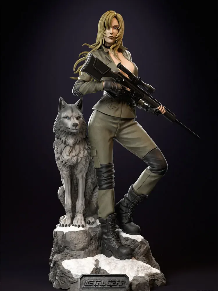 1/24 75mm 1/18 100mm zestawy modeli z żywicy snajper Wolf Girl rzeźba rysunek niepomalowany brak koloru RW-1445