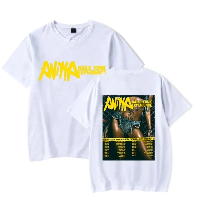 Anitta Baile Funk Experience Tour T-Shirt Merch For Women/Men Unisex Summer Casuals O-neck Short Sleeve Tee Top