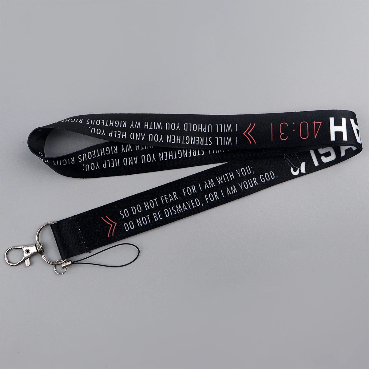 ISAIAH Neck Strap Slogan Lanyard for ID Card Gym Phone Charm Strap USB Student Badge Holder Hang Rope Keyring Accessories Gifts