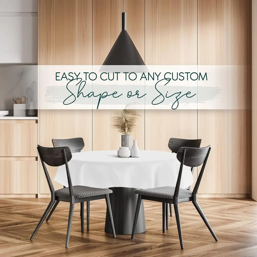 Resistente protezione per tavolo: tessuto riutilizzabile antispruzzo, antigraffio e resistente al calore con supporto in flanella (140 x 54)