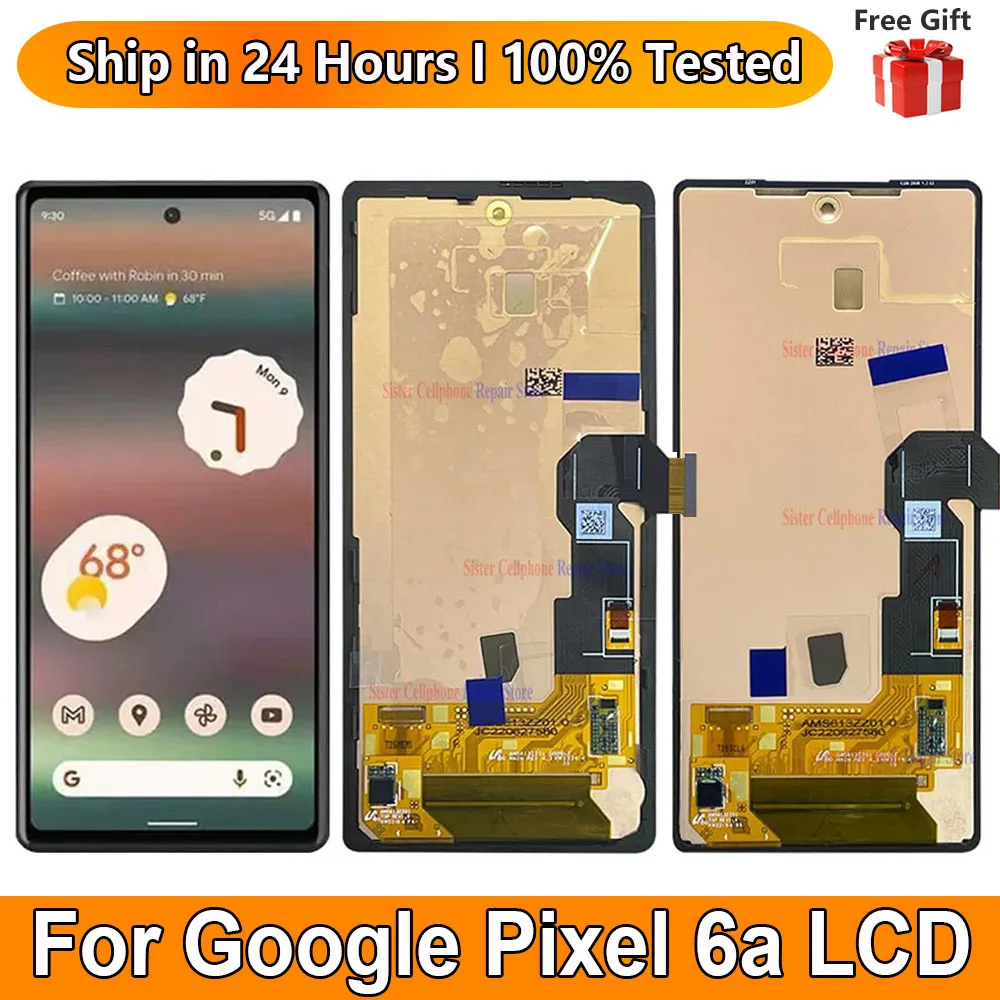 

6.1“OLED For Google Pixel 6a LCD Display Touch Screen Sensor Digiziter Assembly Replace For Google Pixel 6a LCD With Frame