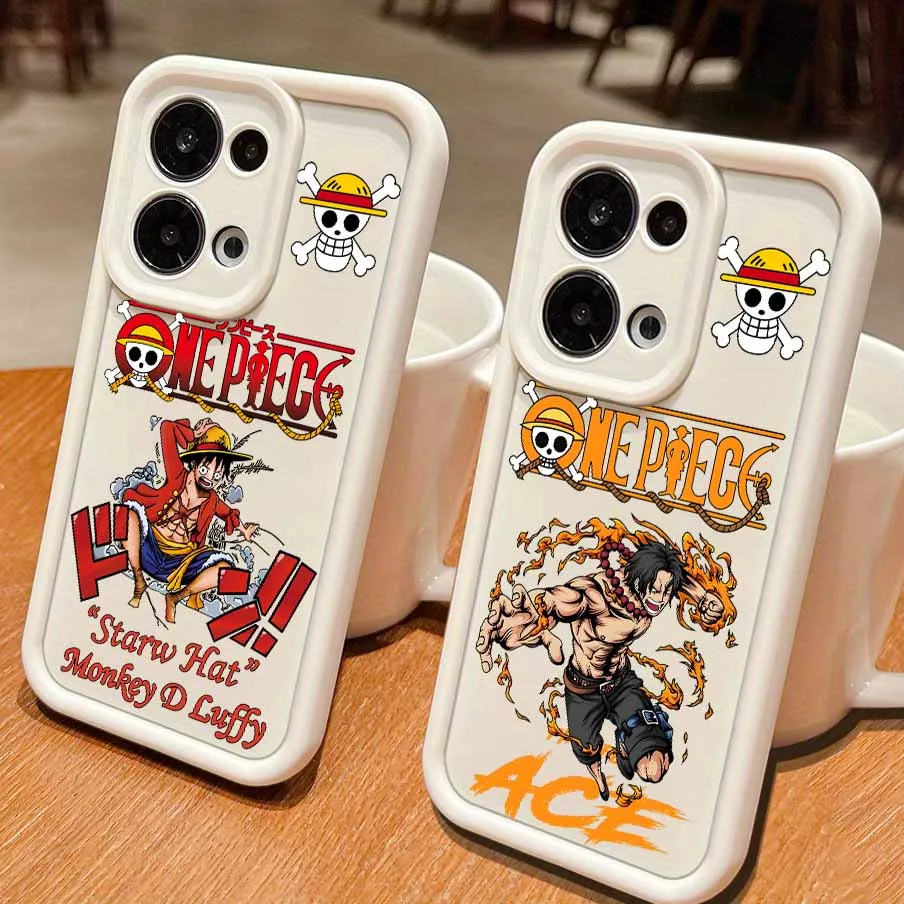 One Piece Spezial Anime Handyhülle für Xiaomi 17 15 15T 14 14T POCO X7 X6 M8 M7 M6 F8 F7 Pro Plus mit Augen-Design und Umhängekordel