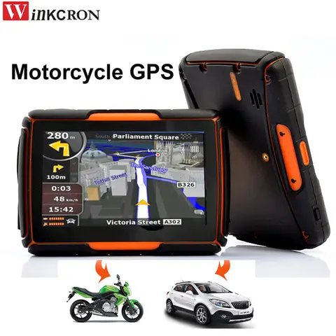 4,3 Zoll Auto Motorrad GPS Navigation IPX67 wasserdicht staub dicht/stoßfest Bluetooth FM Avin in 8GB mit igo GPS Karte gebaut