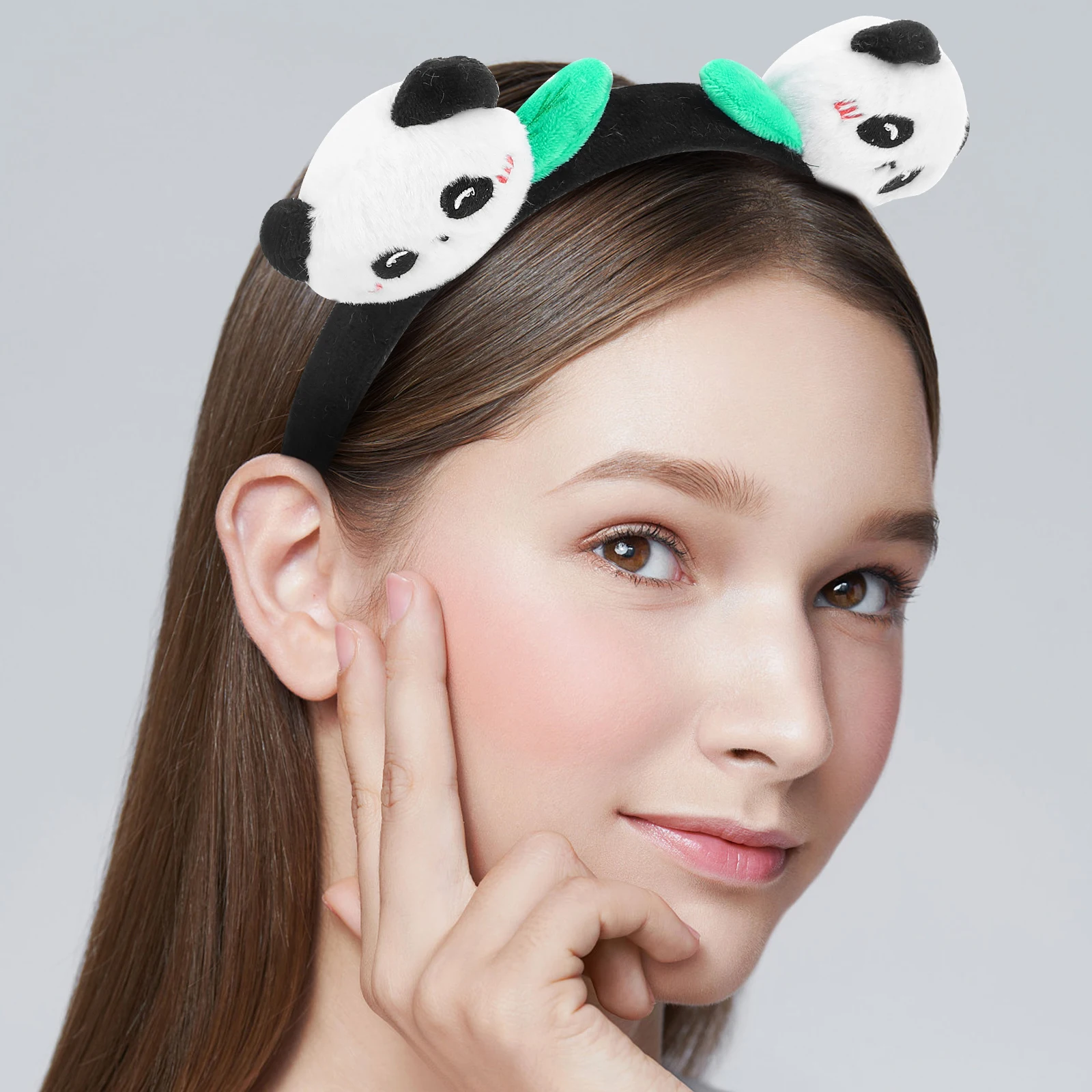 

Panda Headband Animal Cartoon Hair Hoop Black Performance Headwear Lightweight Comfortable Durable Party Supplies Festive