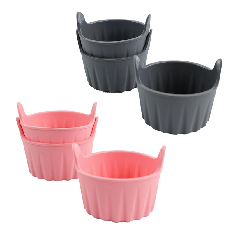 6 Piece Silicone Air Fryer Egg Mold Reusable Nonstick Silicone Egg Bite Mold Muffin Liner Poached Egg Cups For Microwave