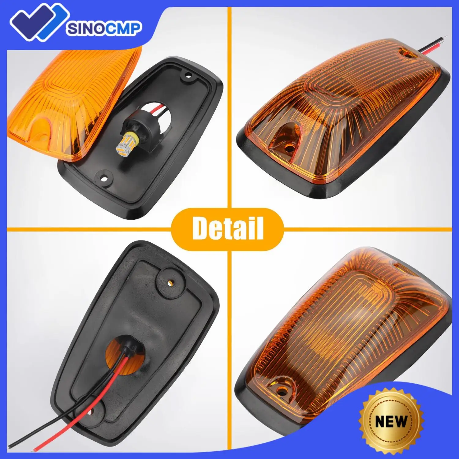 

Янтарные светодиодные габаритные огни кабины на крыше, прямая замена OE для пикапов Chevrolet GMC C K 1500 2500 3500 1988-2002 годов