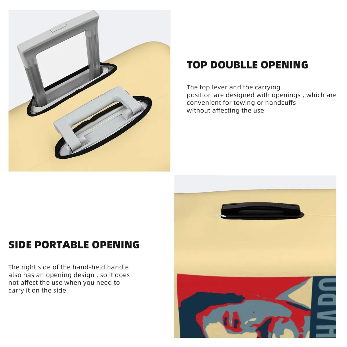 جواكين شابو جوزمان ناركو جرائم التلفزيون بابلو إسكوبار غطاء حقيبة حماية مرونة رحلة الأمتعة حامي يغطي 18-32 بوصة