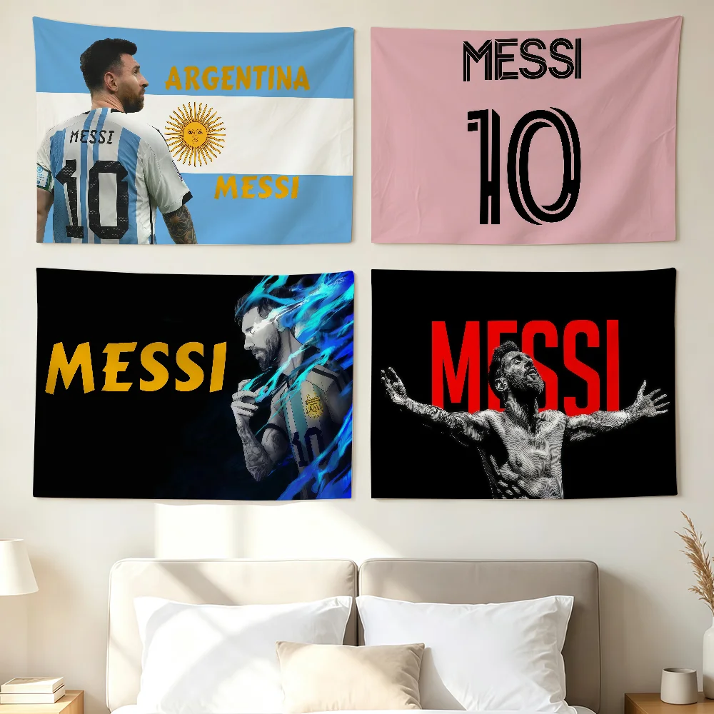 Football Star Goat  Flag Wall Decorations Home Decor Suitable For Living Rooms Bedrooms Dormitories Parties And Holidays M-Messi