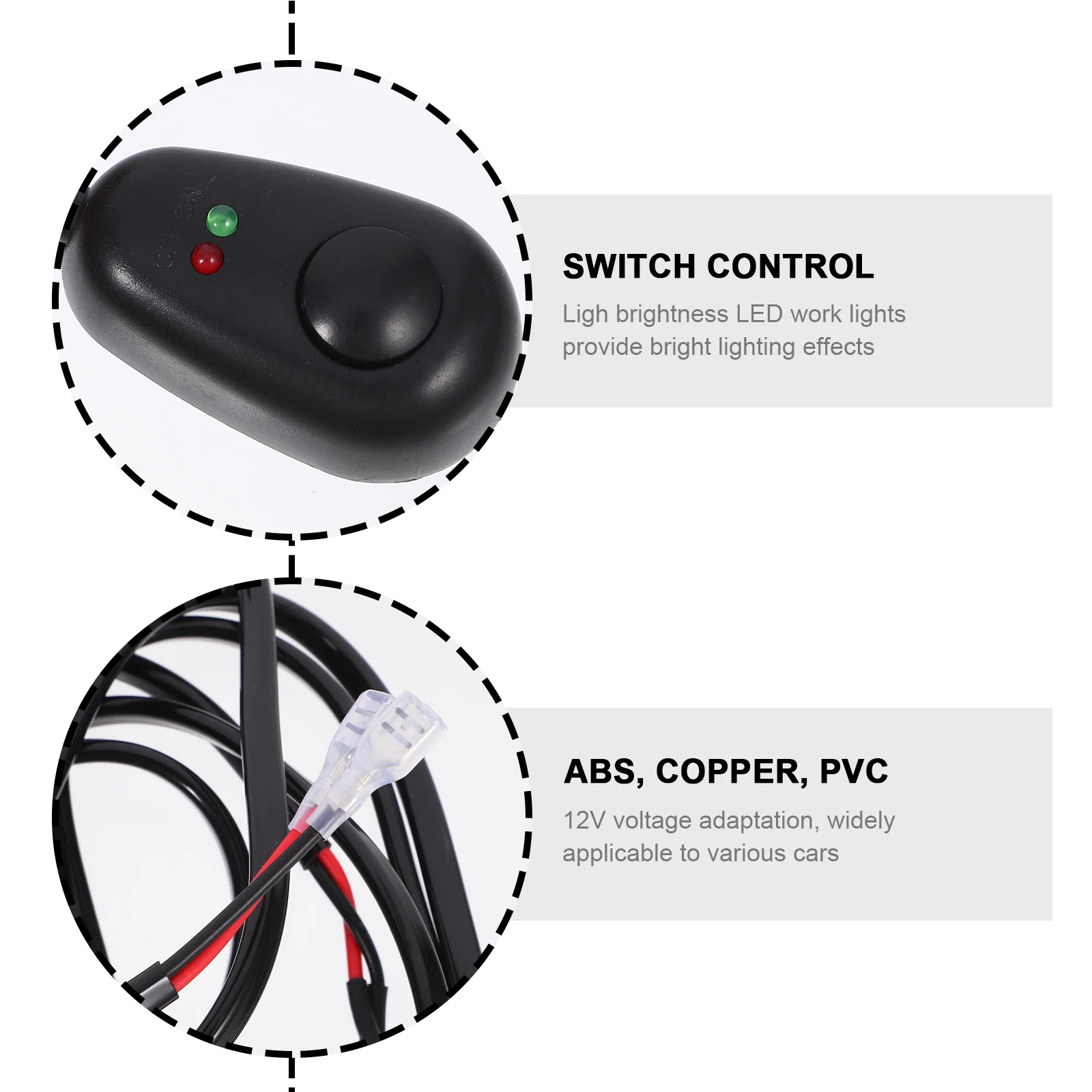 

LED Work 12V Car Accessories Wiring Kit Off Harness Fog Light Fog Light Switch Wiring Harness Kit Road Vehicles