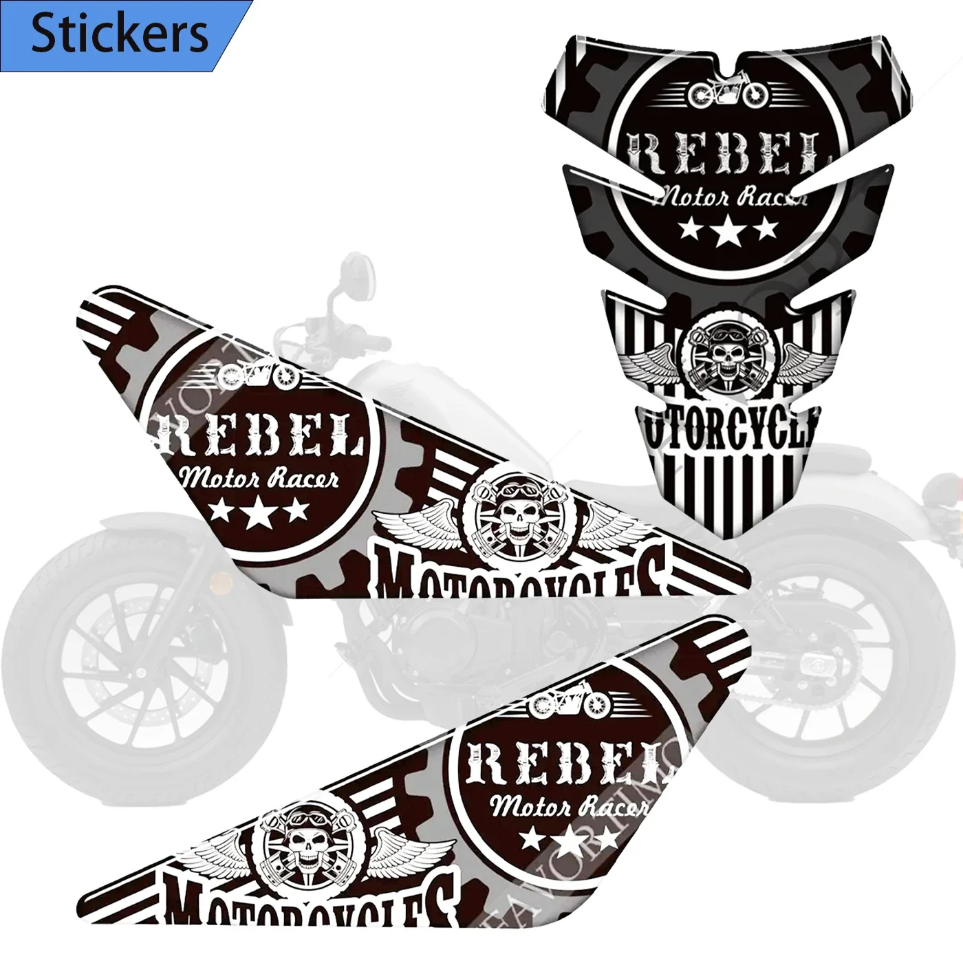 

2018-2021 Fairing Fender Tank Pad Decals Protection Fit Honda Rebel Cm Cmx 125 250 300 500 Cmx500 Cmx300