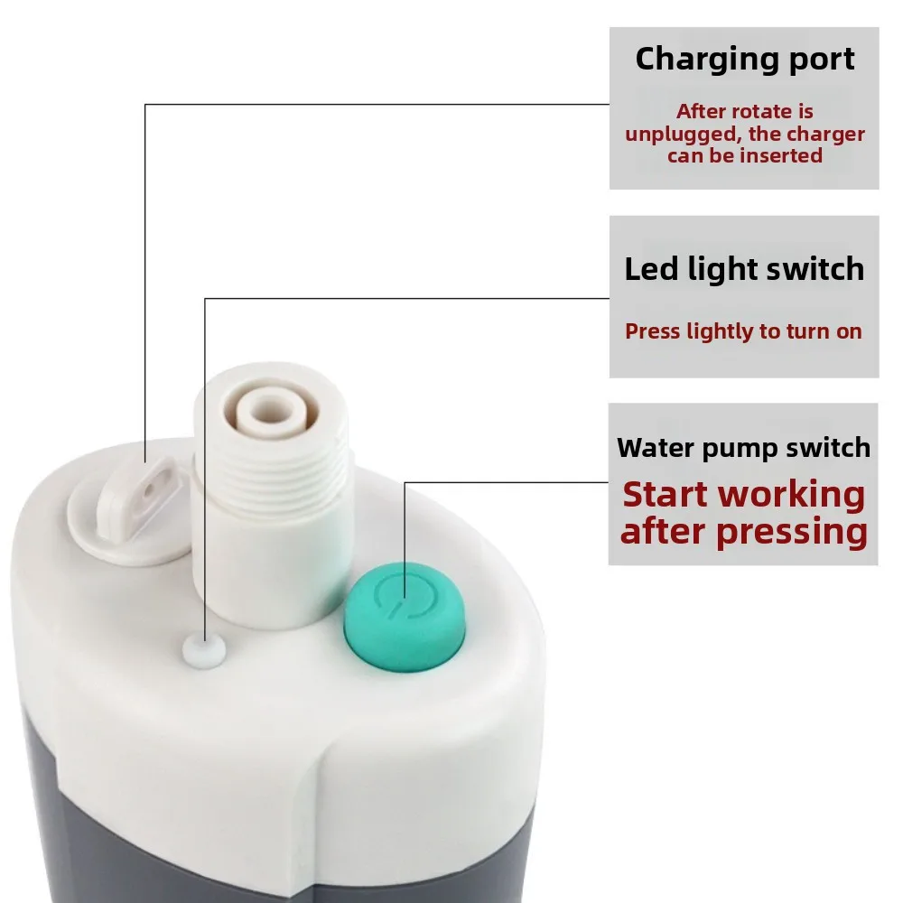 

Новый портативный душ 2200 мАч, долговечный универсальный походный душ, перезаряжаемый душ для кемпинга, уличный душ