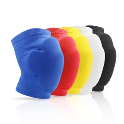 1 Pair Thickened Sponge Anti-collision Knee Pads Elastic Knee Pads Support Football Volleyball Sports Non-slip Brace Protector