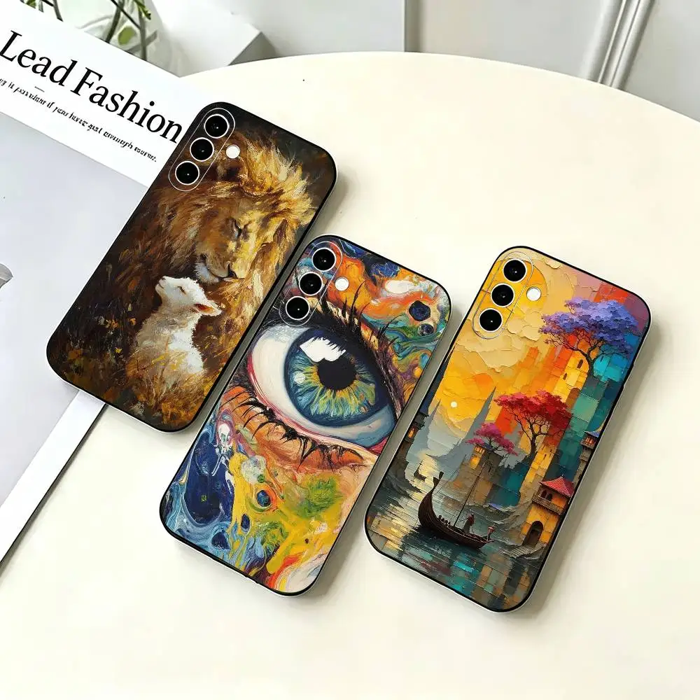 

Painting-art Phone Case Black Silicone Soft For Samsung A73,A72,A71,A70,A53,A52,A51