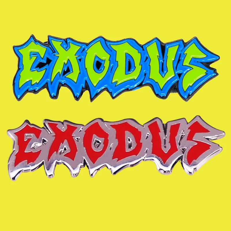 Exodus Band Logo Punk Thrash Enamel Brooch Pin Jeans Jacket Lapel Metal Pins Brooches Badges Exquisite Jewelry Accessories