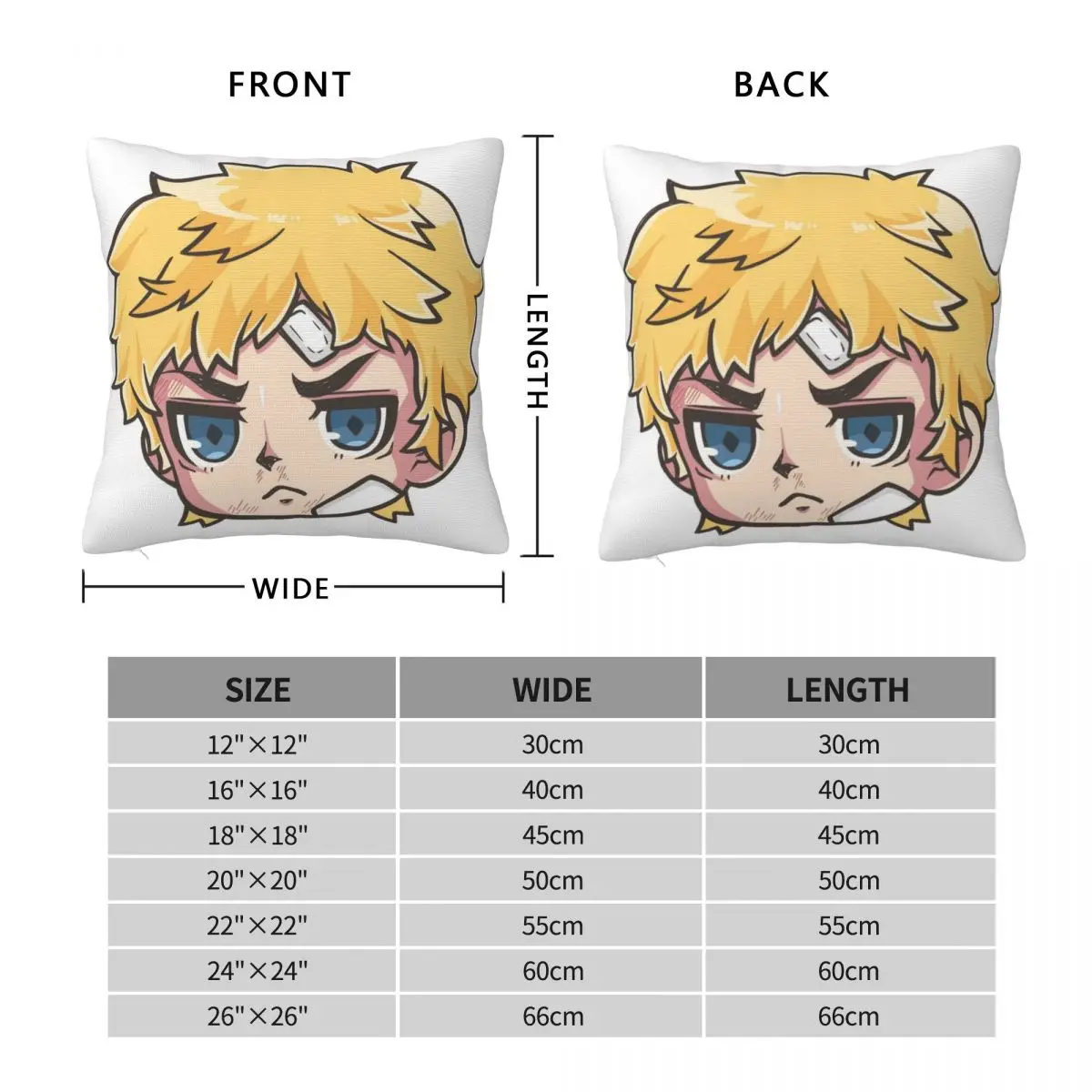 Tokyo Revengers Wounded Takemichi Chibi Square Pillowcase Polyester Linen Velvet Creative Zip Decor Bed Cushion Cover