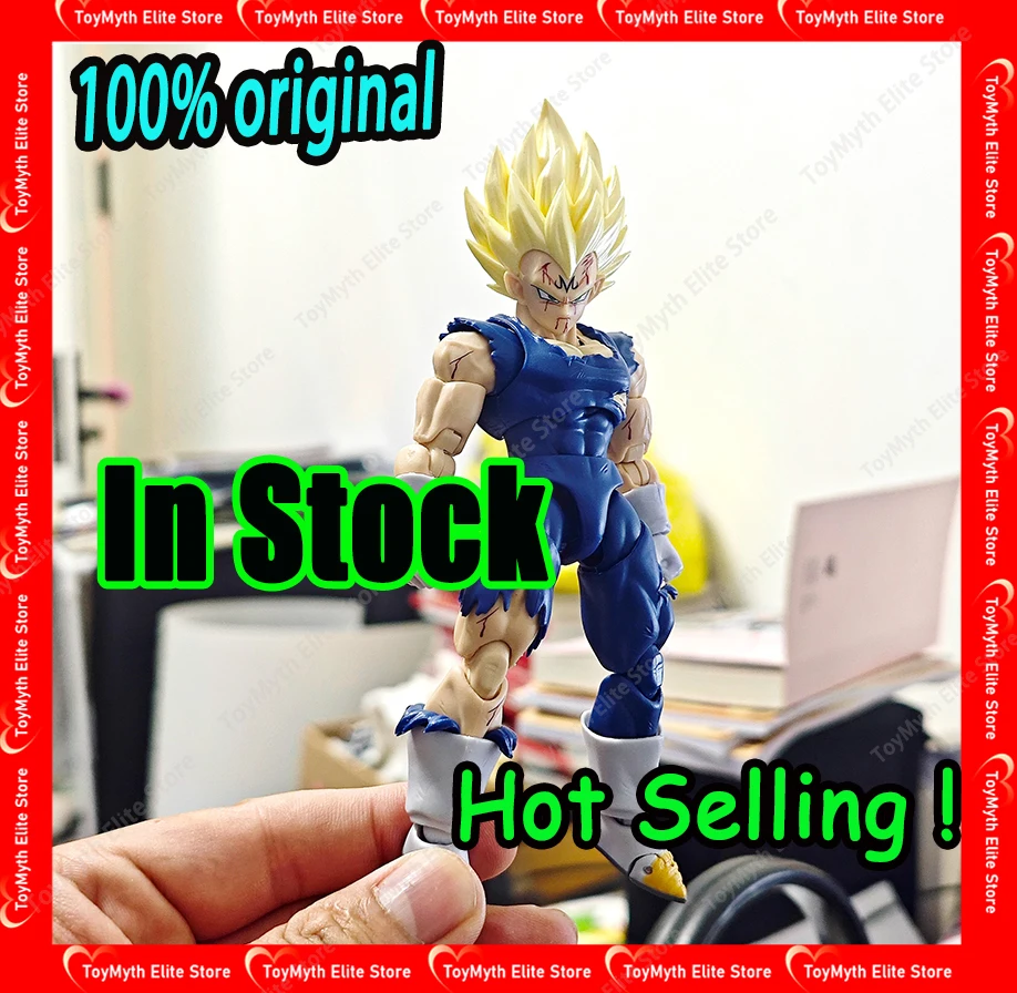 

【Доставка в течение 24 часов покупки】Игрушки с черными отверстиями и TK Dragon Ball Z SHF Super Saiyan SSJ Majin Vegeta Battle Damage Vegeta